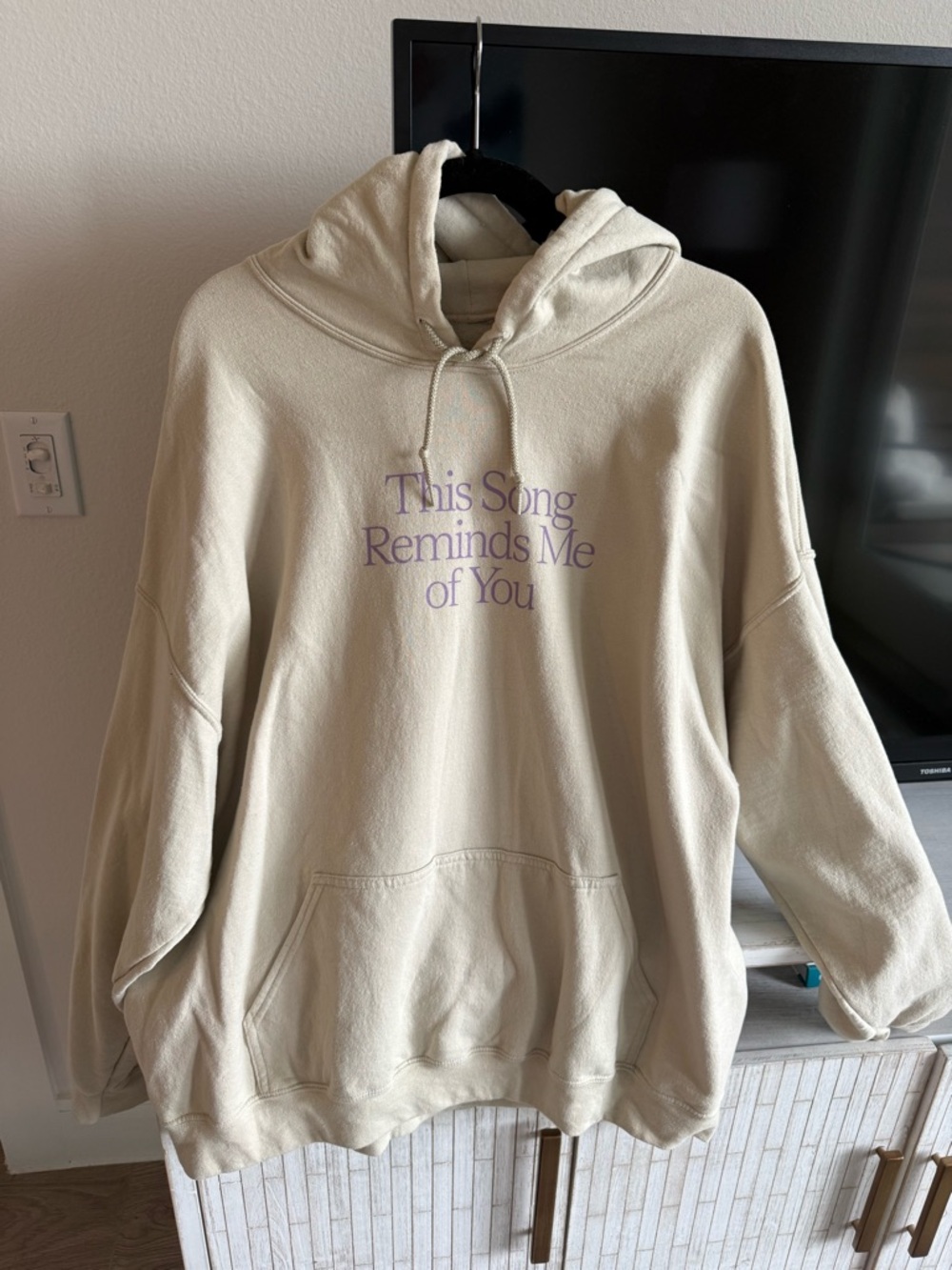 LONELY GHOST Cream Hoodie